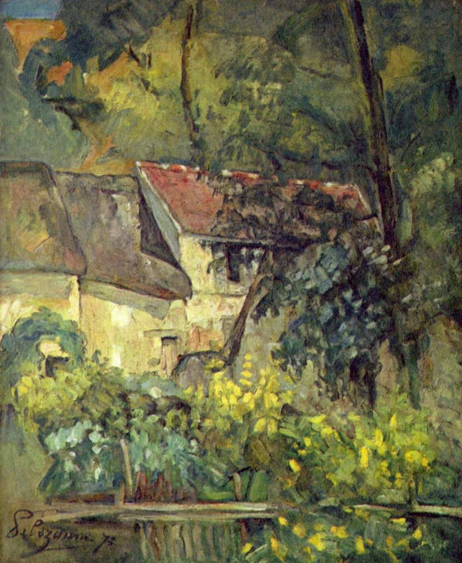 Paul Cézanne, La maison du Père Lacroix, Auvers-sur-Oise (1873), Rewald no. 201, oil on canvas, 61.5 x 51 cm. National Gallery of Art, Washington DC, Chester Dale Collection (WikiArt).
