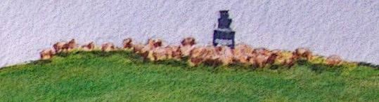 Howard Oakley, Landmarks, 2014, detail showing the marks making up cattle.