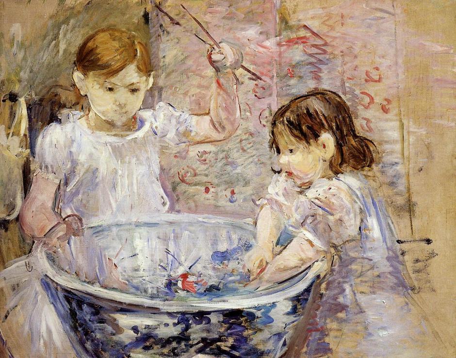 Berthe Morisot, Children with a Bowl (1886), oil on canvas, 73 x 92 cm, Musée Marmottan Monet, Paris. WikiArt.