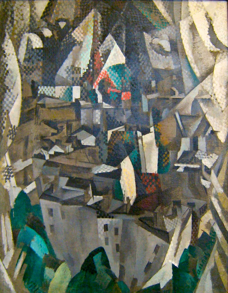 Robert Delaunay, La Ville no. 2 (1910). Oil on canvas, 146 x 114 cm, Musée National d'Art Moderne, Centre Georges Pompidou, Paris. (Wikimedia Commons.)