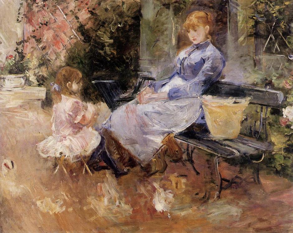 Berthe Morisot, The Fable (1883), oil on canvas, 65 x 81 cm, Private collection. WikiArt.