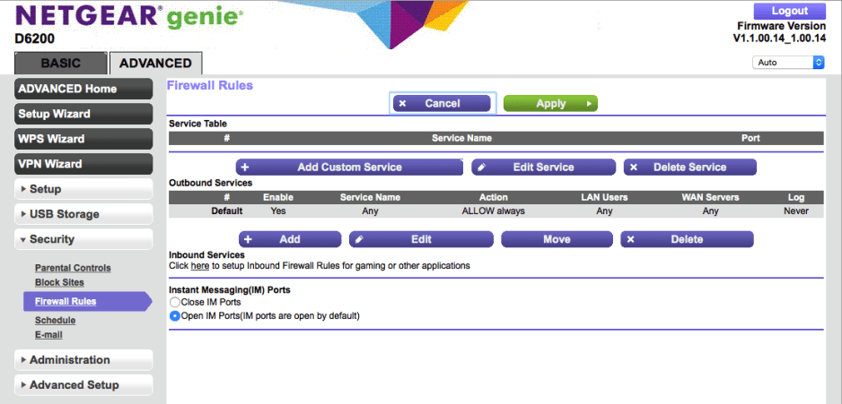 This firewall blocks all incoming connections by default. Have you checked whether yours does, or configured it to do so?