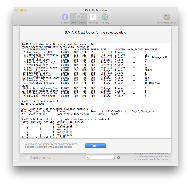 SMARTReporter can give you each of the measured variables from your drive.