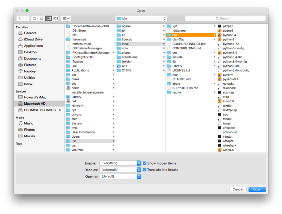 This /usr/local/bin folder has plenty in it, and will result in a slow installation of Yosemite.