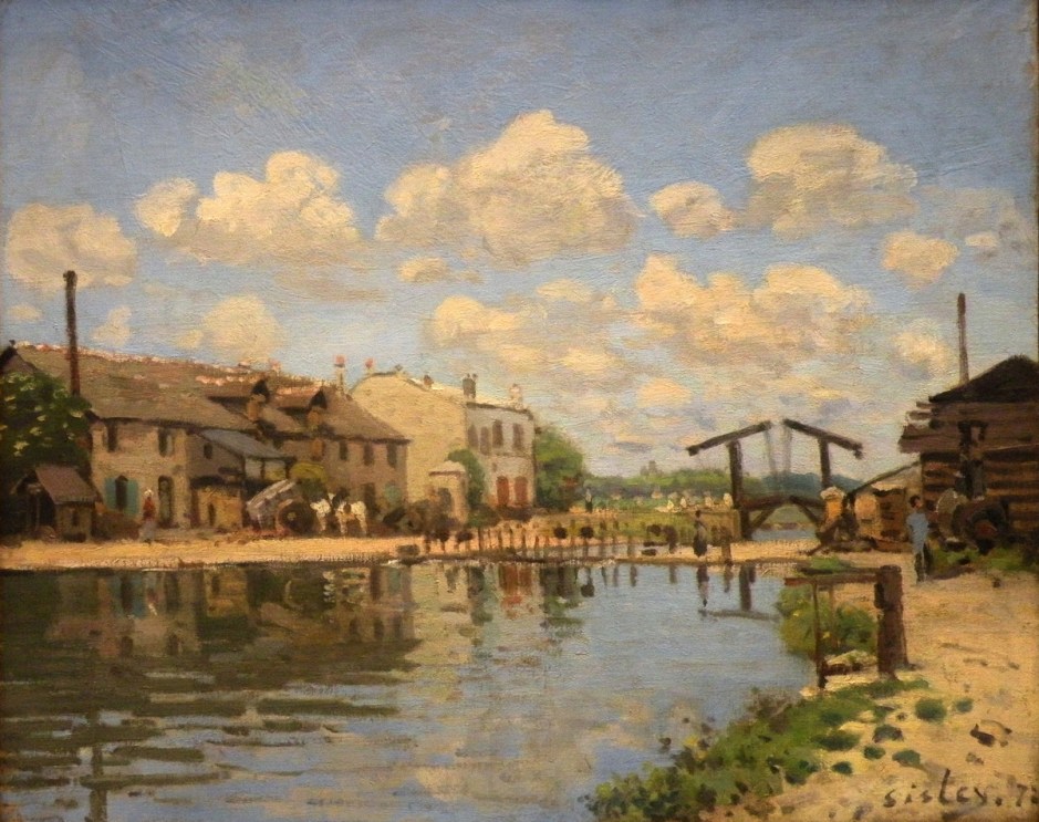 Alfred Sisley, The Canal Saint-Martin, Paris (1872), oil on canvas, 38 x 46 cm, Musée d'Orsay, Paris. EHN & DIJ Oakley.