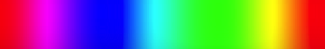 A strip range of hues, also changing lightness but constant chroma.
