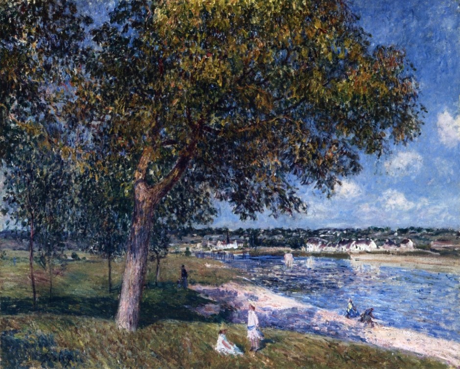 Alfred Sisley (1839–1899), Walnut Tree in a Thomery Field (1880), oil on canvas, 57 x 71 cm, Private collection. WikiArt.