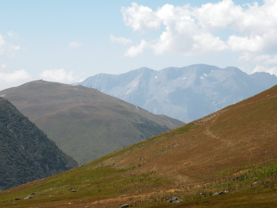 Aerial perspective captured on camera: mountains near Alpe d'Huez in the French Alps. EHN & DIJ Oakley.