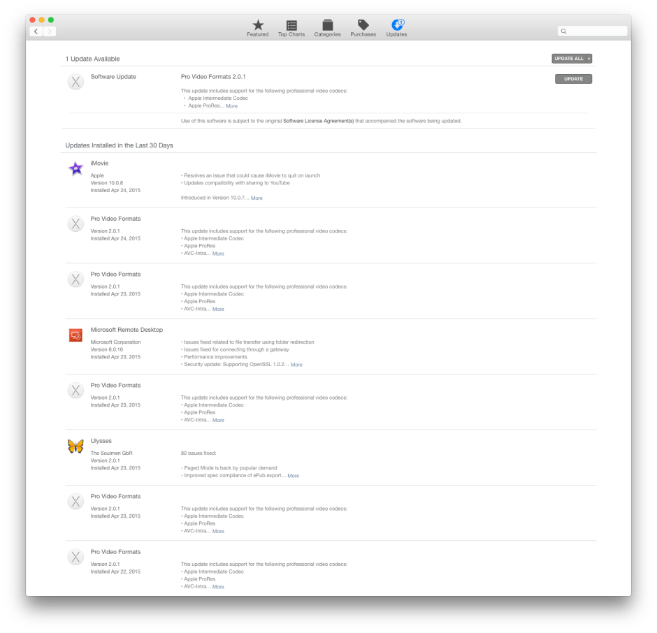 The App Store liked the update so much that it kept installing it.