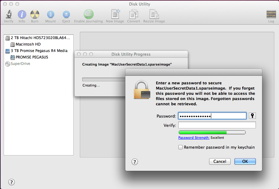 When creating passwords, OS X can advise you how secure they should be.