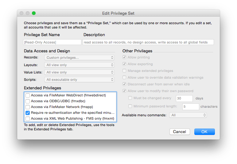 Privilege sets are an excellent way of restricting personal and sensitive information to those who really need it.