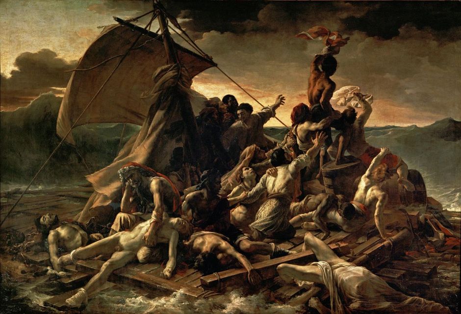 Théodore Géricault, The Raft of the Medusa (1818-9), oil on canvas, 491 x 716 cm, Musée du Louvre, Paris. WikiArt.