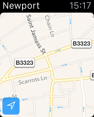 You can even get miniature maps on an Apple Watch.