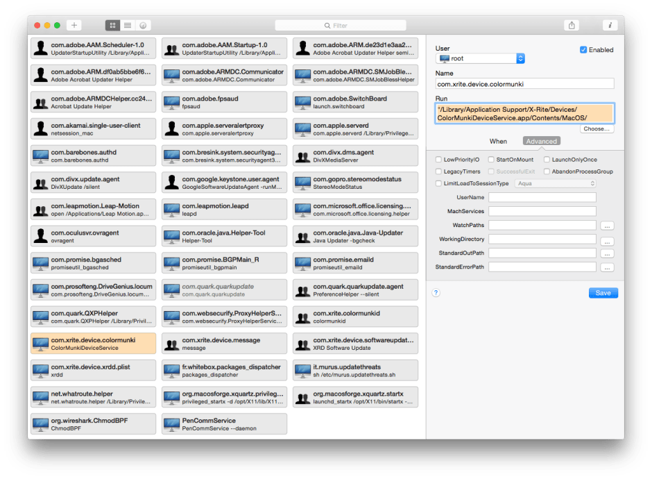 Lingon X 2.0 gives you complete control over services, in this much longer listing.
