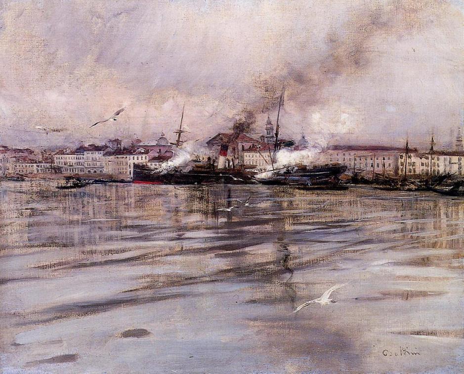 Giovanni Boldini, A View of Venice (1895), oil on canvas, Private collection. WikiArt.