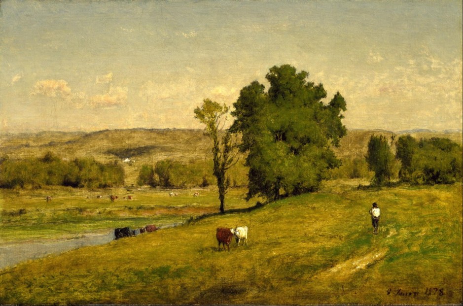 George Inness, Landscape (1878), oil on canvas, 30.2 x 45.7 cm, Museum of Fine Arts, Houston, TX. Wikimedia Commons.