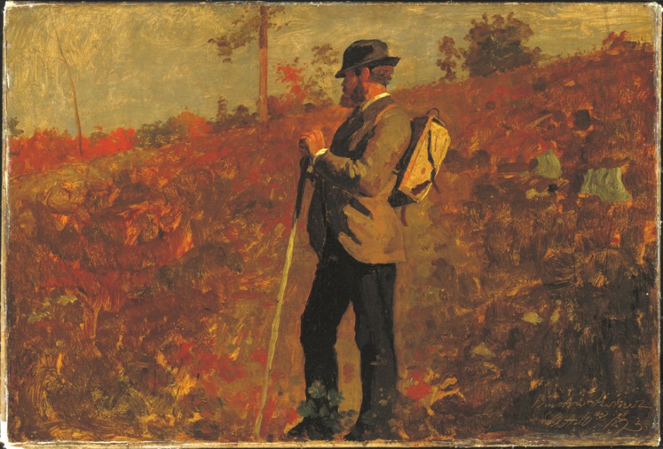 Winslow Homer, Man with a Knapsack (1873), oil on canvas, 57.2 x 74.9 cm, Cooper-Hewitt, Smithsonian Design Museum, New York, NY. Wikimedia Commons.