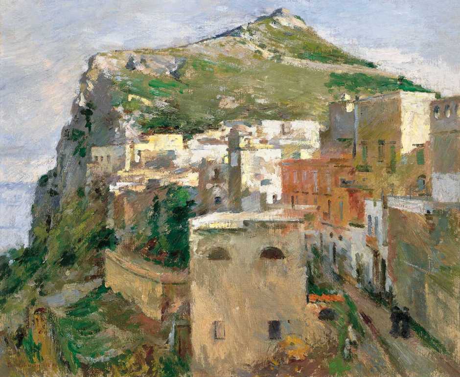 Theodore Robinson, Capri (1890), oil on canvas, 44.5 x 53.3 cm, Thyssen-Bornemisza Museum, Madrid. Wikimedia Commons.