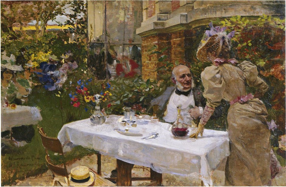 Joaquín Sorolla y Bastida, Café in Paris (1885), oil on canvas, dimensions not known, location not known. WikiArt.
