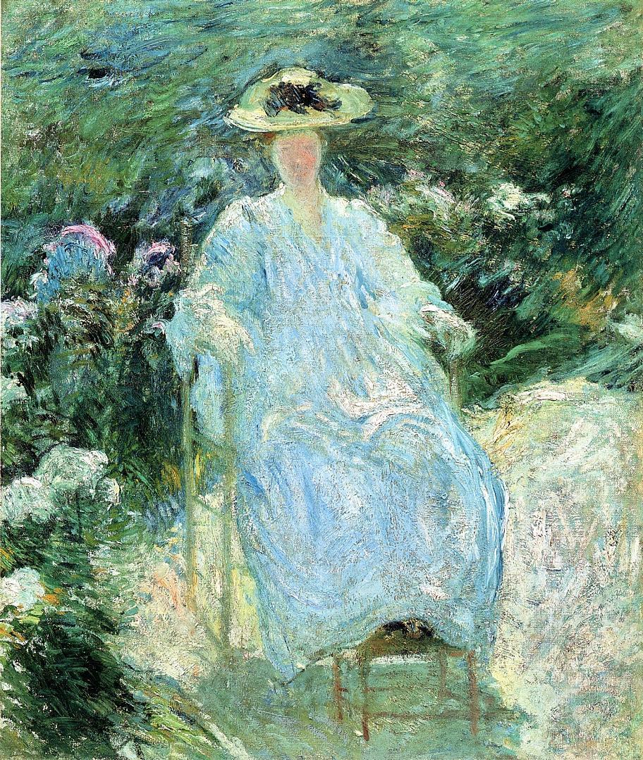 John Henry Twachtman, In the Sunlight (c 1893), oil on canvas, 76.2 x 63.5 cm, Private collection. WikiArt.