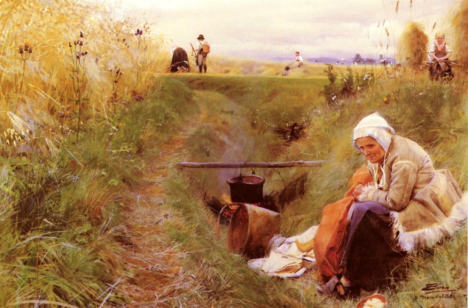 Anders Zorn, Our Daily Bread (1886), watercolor, 68 x 102 cm, Nationalmuseum, Stockholm, Sweden. WikiArt.