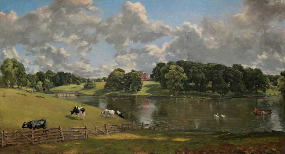 John Constable, Wivenhoe Park, Essex (1816), oil on canvas, 56.1 x 101.2 cm, The National Gallery of Art, Washington, DC. Wikimedia Commons.