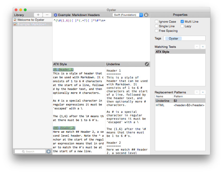 Oyster is a great way to develop your own collection of regex phrases.