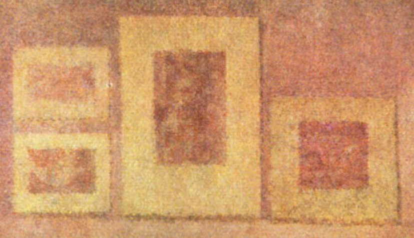 Georges Seurat, Poseuses (detail) (1886-8), oil on canvas, 200 x 249.9 cm, The Barnes Foundation, Philadelphia. WikiArt.