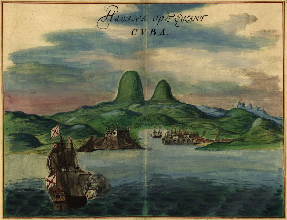 Joan Vinckeboons (1617–70), Havana, Cuba (c 1639), pen, ink and watercolour, dimensions not known, Henry Harrisse Collection, Library of Congress, Washington, DC. Wikimedia Commons.
