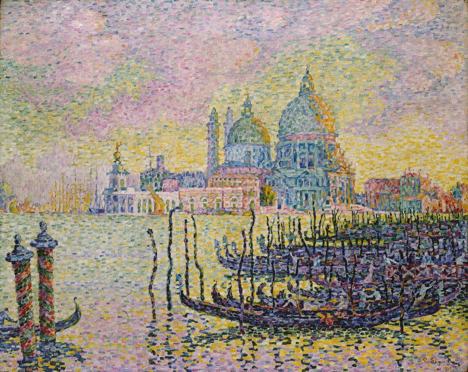 Paul Signac (1863-1935), Le Grand Canal, Venice (1905), oil on canvas, 73.5 x 92.1 cm, Toledo Museum of Art, Toledo, OH. WikiArt.