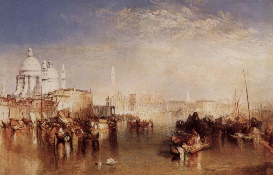 JMW Turner, Venice from the Giudecca (1840), oil on canvas, 61 x 91.4 cm, Victoria & Albert Museum, London. WikiArt.