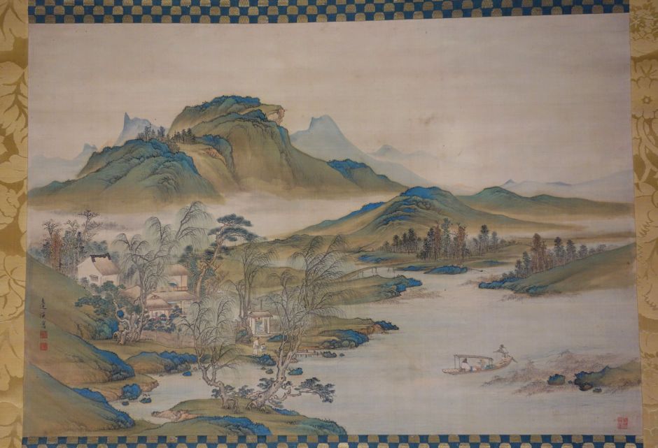 Watanabe Gentai (1749-1822), A Retired Official's Homecoming (Edo, c 1800), colour on silk, dimensions not known, Tokyo National Museum, Tokyo. Wikimedia Commons.
