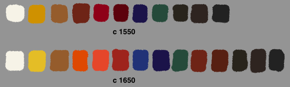 Example palettes during this period.