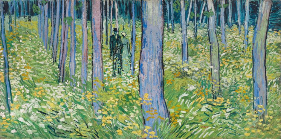 Vincent van Gogh (1853–1890), Undergrowth with Two Figures (1890), oil on canvas, 49.5 x 99.7 cm, Cincinnati Art Museum, Cincinnati, OH. Wikimedia Commons.