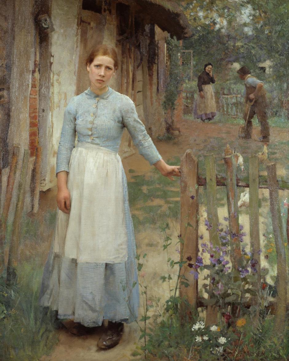 The Girl at the Gate 1889 by Sir George Clausen 1852-1944