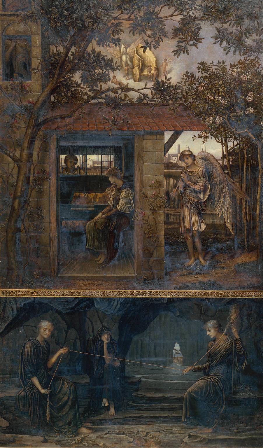 A Golden Thread exhibited 1885 by John Melhuish Strudwick 1849-1935