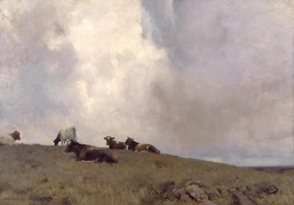 Uplands and Sky 1886-8 by Adrian Stokes 1854-1935