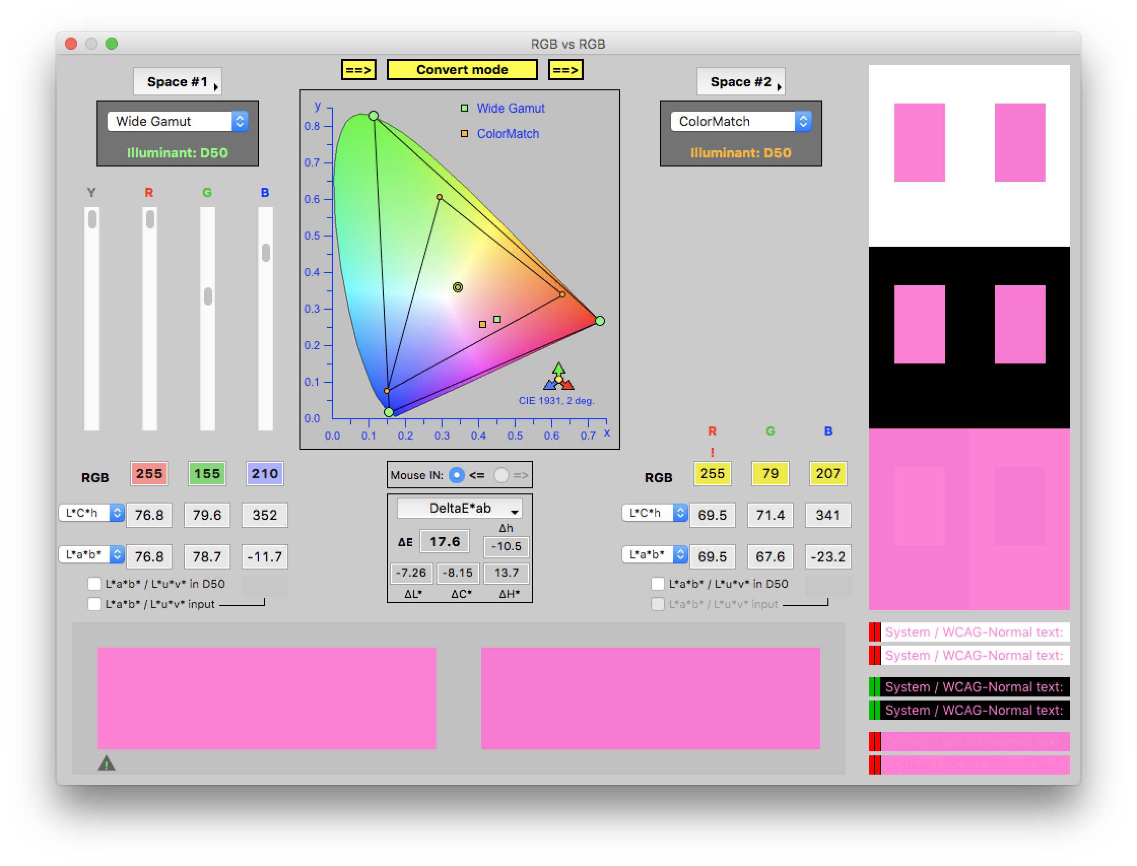Colour Render Task Colour Notes 7: Colourspaces and rendering – The Eclectic Light Company
