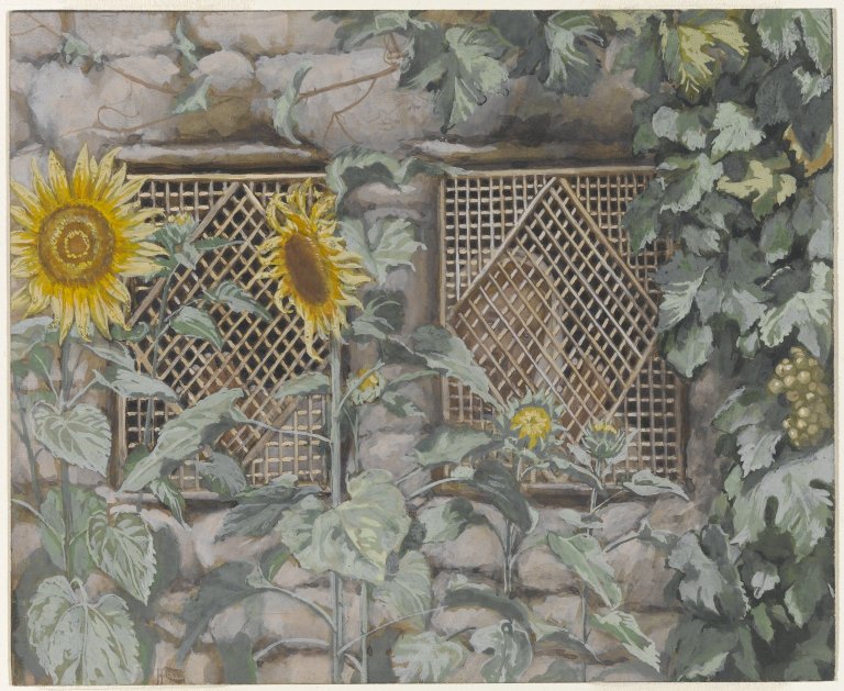 tissotjesuslookingthroughlattice