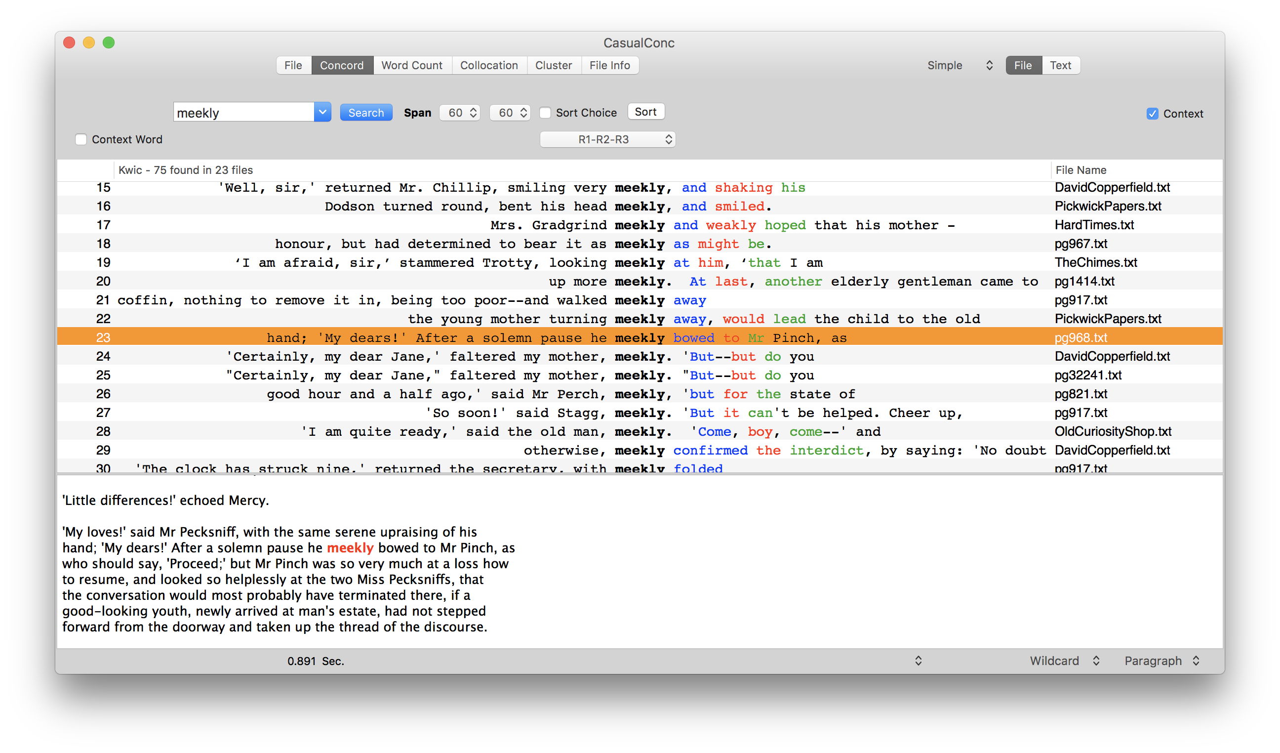 Concodancer Concordancers for OS X – The Eclectic Light Company