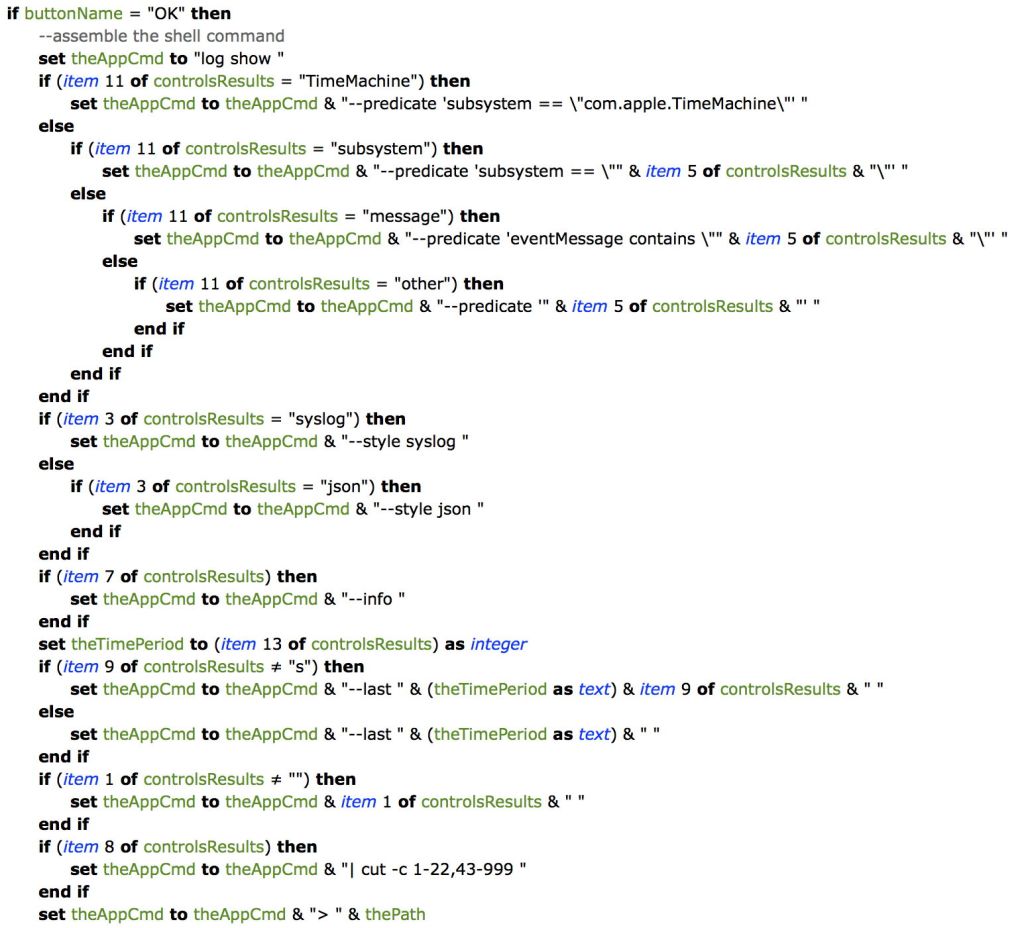 Writing LogLogger2 in AppleScript: dialog and advanced shell scripting ...