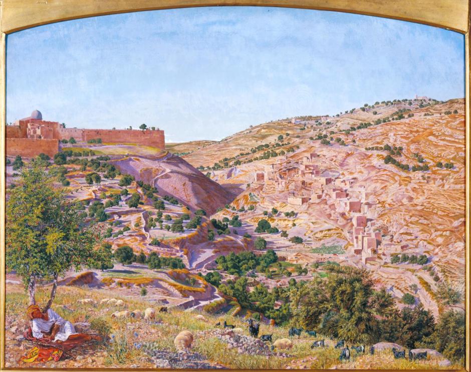 Jerusalem and the Valley of Jehoshaphat from the Hill of Evil Counsel 1854-5 by Thomas Seddon 1821-1856