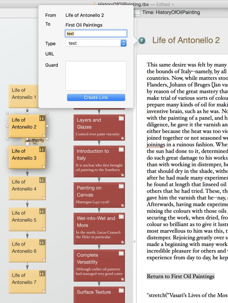 Porting from WordPress to Storyspace, 3: alt stories and references ...