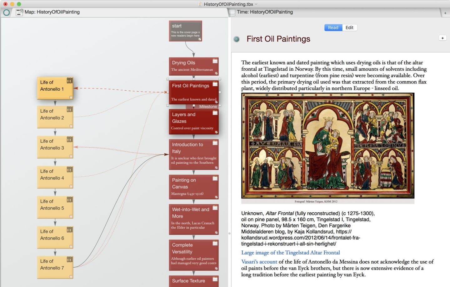 Porting from WordPress to Storyspace, 3: alt stories and references ...