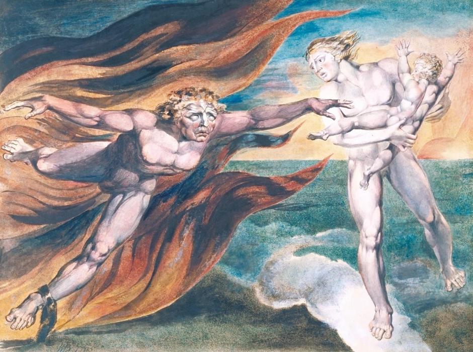 The Good and Evil Angels 1795-?c. 1805 by William Blake 1757-1827