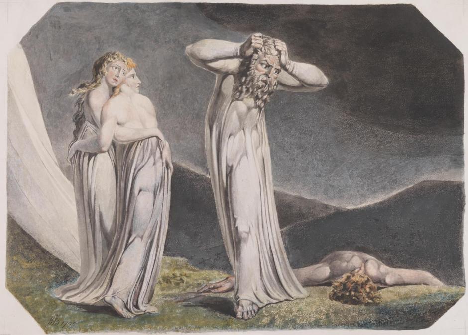 Lamech and his Two Wives 1795 by William Blake 1757-1827