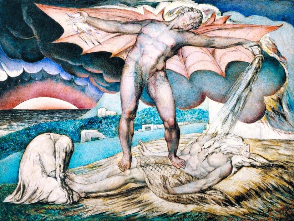 Satan Smiting Job with Sore Boils c.1826 by William Blake 1757-1827