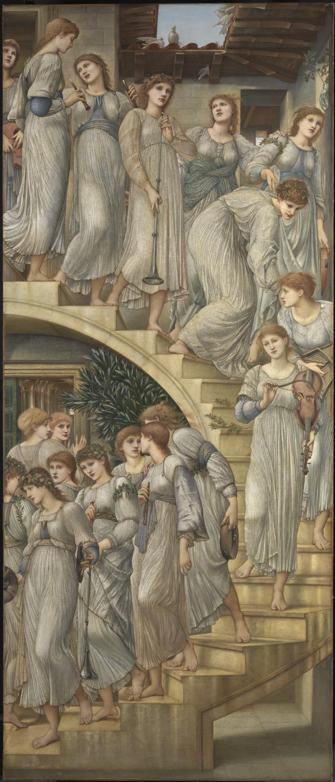 The Golden Stairs 1880 by Sir Edward Coley Burne-Jones, Bt 1833-1898