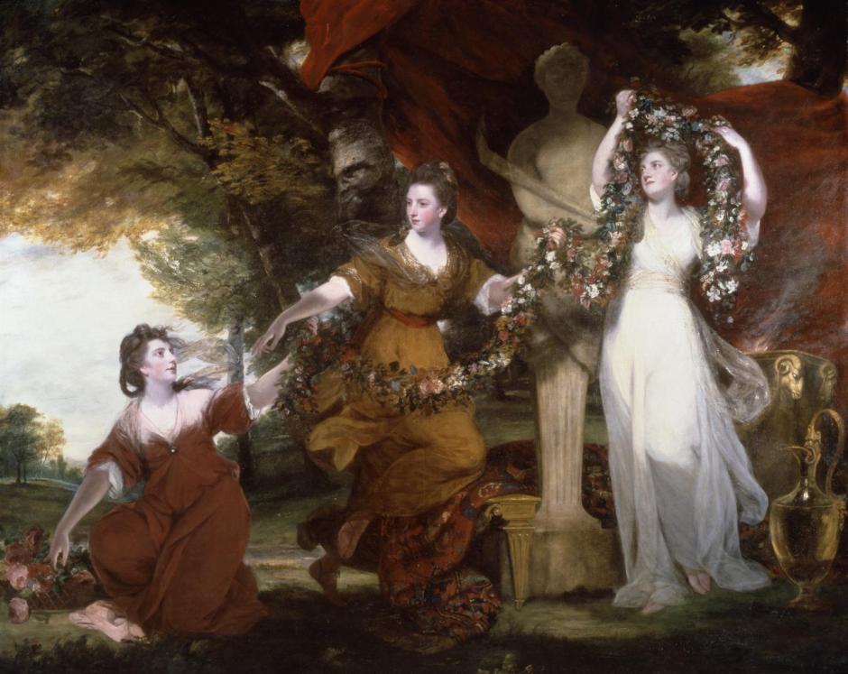 Three Ladies Adorning a Term of Hymen 1773 by Sir Joshua Reynolds 1723-1792
