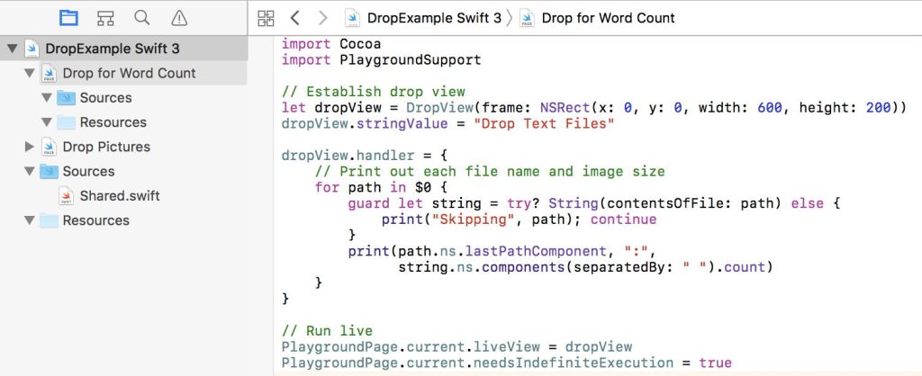 Xcode Swift playgrounds 2: Scripting files – The Eclectic Light Company